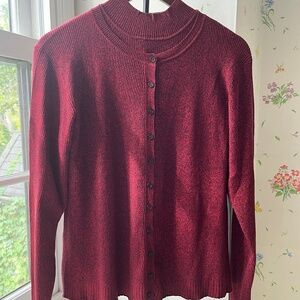 Lightweight Marled Silk and Cotton Sweater Set -- NWT